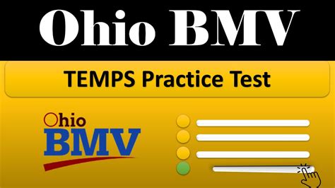 To study for the DMV driving permit test and driver&39;s licence exam, use actual questions that are very similar (often. . Ohio temps practice test